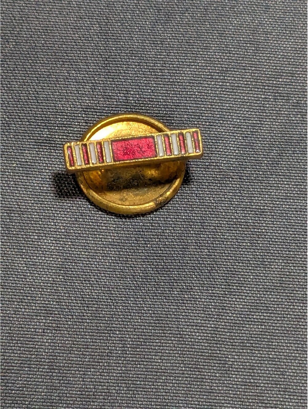 Vintage Gold Tone Military Style Enamel Pin Badge